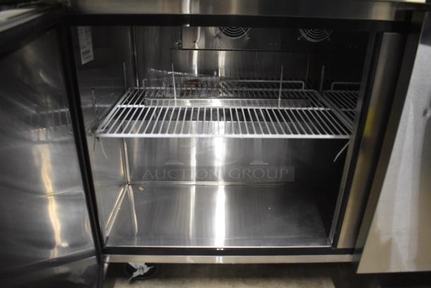 BRAND NEW SCRATCH AND DENT! 2024 Migali C-SP60-24BT-HC Stainless Steel Commercial Sandwich Salad Prep Table Bain Marie Mega Top on Commercial Casters. 115 Volts, 1 Phase. Serial C-SP60-24BT-HCN45T044. Tested and Working! - Image 8 of 10