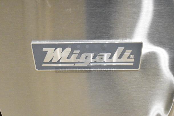 BRAND NEW SCRATCH AND DENT! 2023 Migali C-RWT93-HC Stainless Steel Commercial 3 Door Work Top Cooler on Commercial Casters. 115 Volts, 1 Phase. Serial C-RWT93-HC003230628092C0001. Tested and Working! - Image 4 of 9