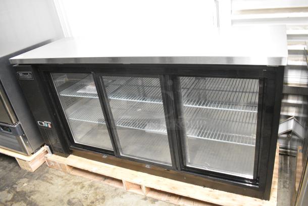 BRAND NEW SCRATCH AND DENT! 2024 Migali C-BB72SG-HC Stainless Steel Commercial 3 Door Back Bar Cooler Merchandiser. 115 Volts, 1 Phase. Serial 5737915686609. Tested and Working! - Image 3 of 9