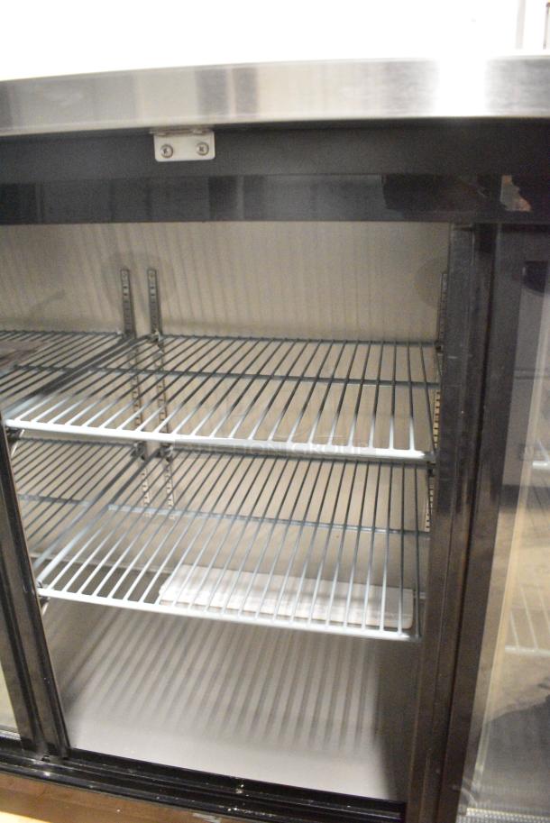 BRAND NEW SCRATCH AND DENT! 2024 Migali C-BB72SG-HC Stainless Steel Commercial 3 Door Back Bar Cooler Merchandiser. 115 Volts, 1 Phase. Serial 5737915686609. Tested and Working! - Image 6 of 9