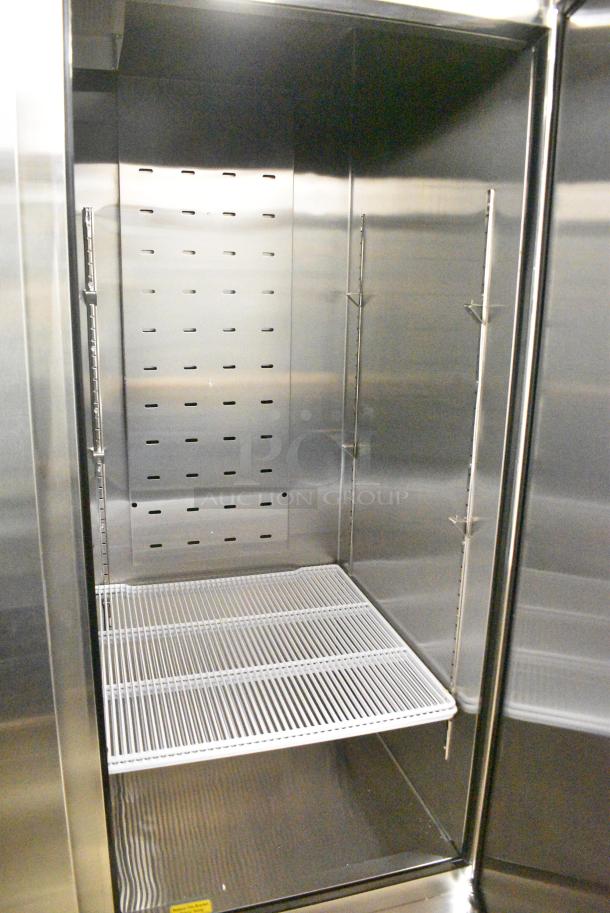 BRAND NEW SCRATCH AND DENT! 2023 Migali C-3RB-HC Stainless Steel Commercial 3 Door Cooler w/ Poly Coated Racks. 115 Volts, 1 Phase. Serial C-3RB-HCT03230801092T0010. Tested and Working! - Image 7 of 8