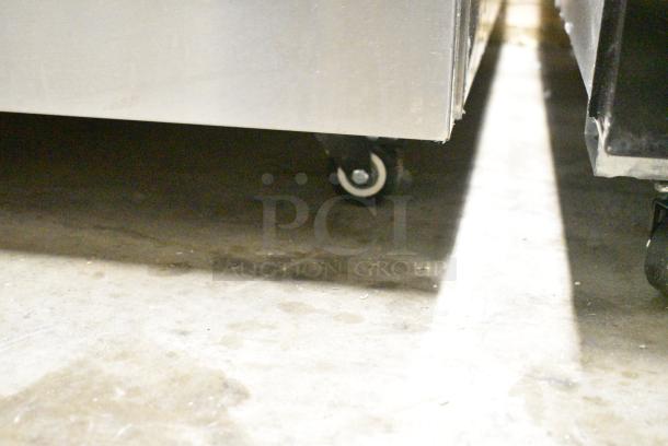 BRAND NEW SCRATCH AND DENT! 2023 Migali C-U27R-D-HC Stainless Steel Commercial 2 Drawer Undercounter Cooler on Commercial Casters. 115 Volts, 1 Phase. Serial C-U27R-D-HC003230613092C0004. Tested and Working! - Image 5 of 9
