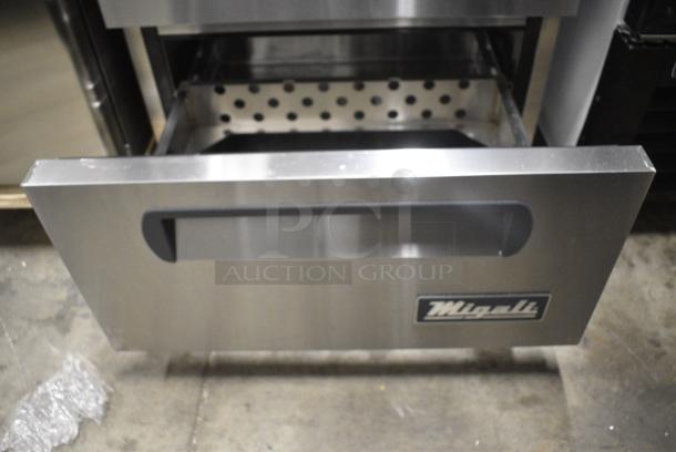 BRAND NEW SCRATCH AND DENT! 2023 Migali C-U27R-D-HC Stainless Steel Commercial 2 Drawer Undercounter Cooler on Commercial Casters. 115 Volts, 1 Phase. Serial C-U27R-D-HC003230613092C0004. Tested and Working! - Image 7 of 9