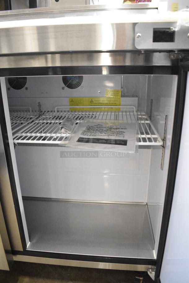 BRAND NEW SCRATCH AND DENT! Atlas Air ASP48 Stainless Steel Commercial Sandwich Salad Prep Table Mega Top on Commercial Casters. 115 Volts, 1 Phase. Serial T3770323XASP48237001. Tested and Working! - Image 8 of 10