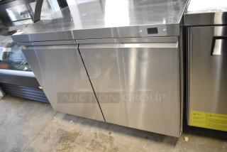 BRAND NEW SCRATCH AND DENT! Atlas Air TUC-48BR Stainless Steel Commercial 2 Door Undercounter Cooler on Commercial Casters. 115 Volts, 1 Phase. Serial ST2300201TU48R22A001. Tested and Working!