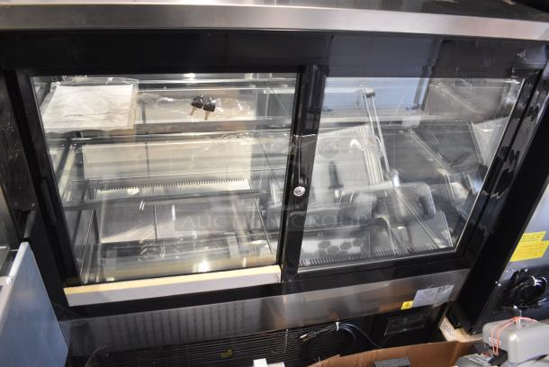 BRAND NEW SCRATCH AND DENT! BSS1285SG Metal Commercial Floor Style Deli Display Case Merchandiser. 115 Volts, 1 Phase. Tested and Working! - Image 4 of 8