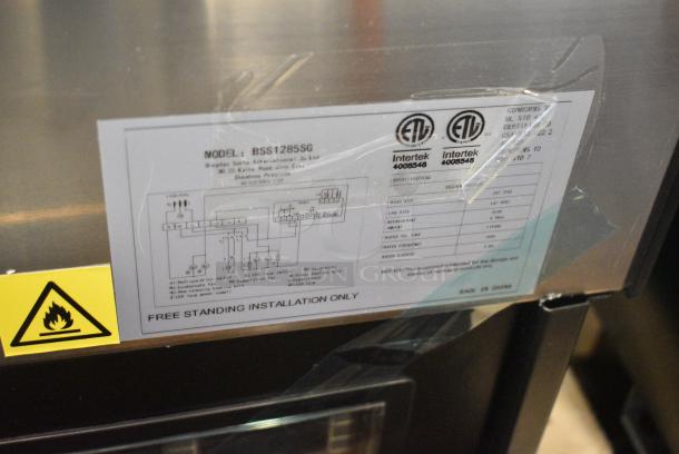 BRAND NEW SCRATCH AND DENT! BSS1285SG Metal Commercial Floor Style Deli Display Case Merchandiser. 115 Volts, 1 Phase. Tested and Working! - Image 6 of 8
