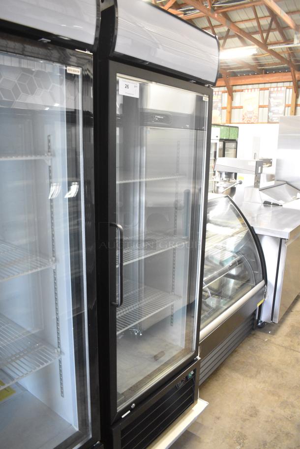 BRAND NEW SCRATCH AND DENT! Qingdao STH23FGD Metal Commercial Single Door Reach In Cooler Merchandiser. 115 Volts, 1 Phase. Serial ST2300201S690F22A001. Tested and Working! - Image 1 of 5