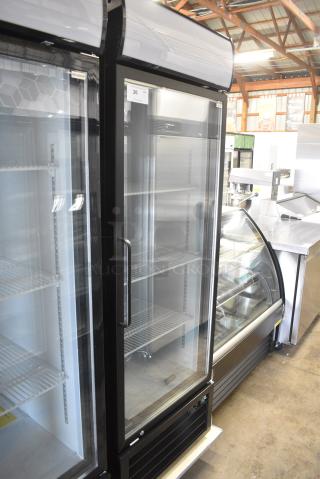 BRAND NEW SCRATCH AND DENT! Qingdao STH23FGD Metal Commercial Single Door Reach In Cooler Merchandiser. 115 Volts, 1 Phase. Serial ST2300201S690F22A001. Tested and Working!