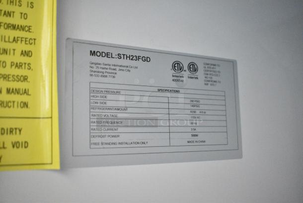 BRAND NEW SCRATCH AND DENT! Qingdao STH23FGD Metal Commercial Single Door Reach In Cooler Merchandiser. 115 Volts, 1 Phase. Serial ST2300201S690F22A001. Tested and Working! - Image 4 of 5