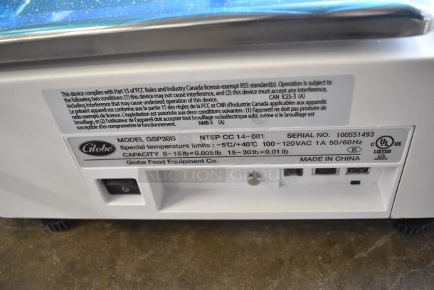 BRAND NEW SCRATCH AND DENT! Globe GSP30B Metal Countertop Scale. 115 Volts, 1 Phase. Tested and Working! - Image 7 of 7