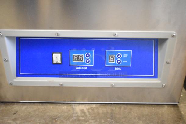BRAND NEW SCRATCH AND DENT! 2021 Globe GVP20 Stainless Steel Commercial Countertop Vacuum Sealer 110 Volts, 1 Phase. Tested and Working! - Image 3 of 6