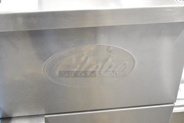 BRAND NEW SCRATCH AND DENT! 2021 Globe GFF50G Stainless Steel Commercial Floor Style Natural Gas Powered Deep Fat Fryer w/ 2 Metal Fry Baskets. 120,000 BTU. - Image 2 of 7