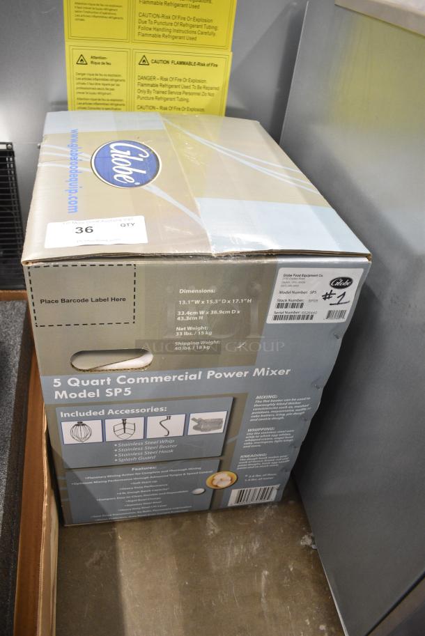 BRAND NEW SCRATCH AND DENT! Globe SP5 5 Quart Planetary Dough Mixer. - Image 2 of 3