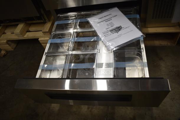 BRAND NEW SCRATCH AND DENT! Javar TUC29BR Stainless Steel Commercial 2 Drawer Chef Base. 115 Volts, 1 Phase. Tested and Working! - Image 3 of 4