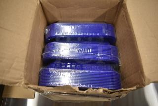 BRAND NEW SCRATCH AND DENT! Box of 36 Choice 176BSKT128BL 8" x 2" Round Blue Plastic Fast Food Basket