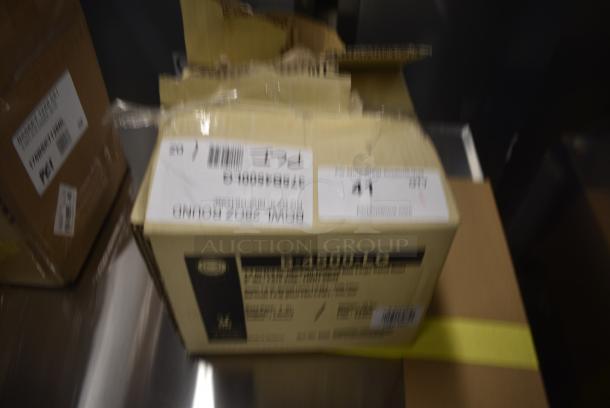 BRAND NEW SCRATCH AND DENT! Box of 12 375B4500LG GET Enterprises B-4500-LG Riverstone 28 oz. Light Gray Irregular Round Matte Melamine Serving Bowl - Image 2 of 5