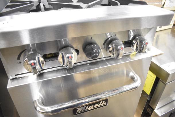 BRAND NEW SCRATCH AND DENT! Migali C-RO4 Stainless Steel Commercial Propane Gas Powered 4 Burner Range w/ Oven. Serial C-RO4USB200318100700920004. - Image 6 of 10