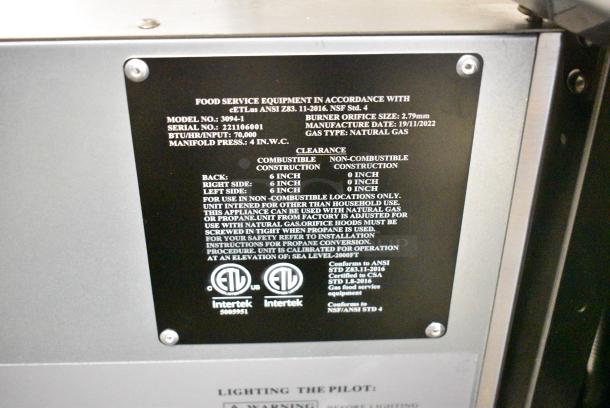 BRAND NEW SCRATCH AND DENT! 2022 Migali 3094-1 Stainless Steel Commercial Natural Gas Powered Rethermalizer. 70,000 BTU. Serial 221106001. - Image 6 of 6
