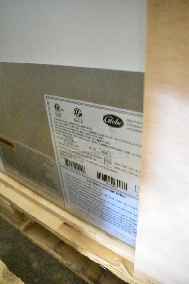 BRAND NEW SCRATCH AND DENT! Globe GSP18G Stainless Steel Countertop Gas Powered Single Burner Stock Pot Range. - Image 3 of 3