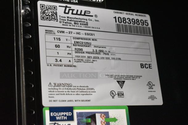 BRAND NEW SCRATCH AND DENT! 2024 True CVM-27-HC Metal Commercial Single Door Reach In Cooler Merchandiser w/ Poly Coated Racks. 115 Volts, 1 Phase. Tested and Working! - Image 5 of 5