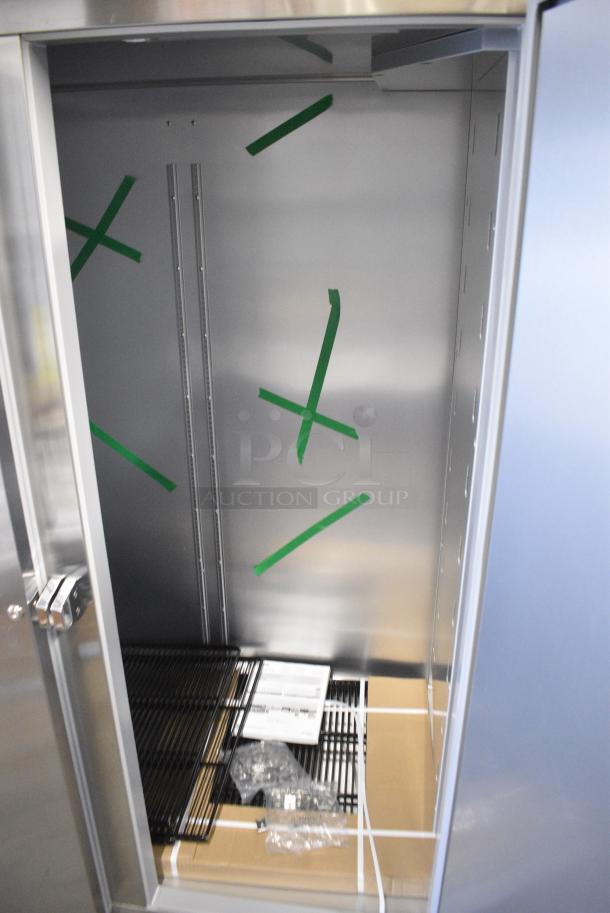 BRAND NEW SCRATCH AND DENT! 2024 True STG2R-2S-HC Stainless Steel Commercial 2 Door Reach In Cooler w/ Poly Coated Racks. 115 Volts, 1 Phase. Tested and Working! - Image 4 of 5