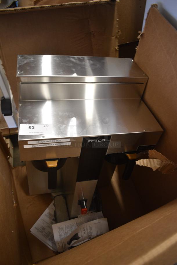 BRAND NEW SCRATCH AND DENT! 2024 Fetco CBS-2252 Stainless Steel Commercial Twin Automatic Digital Coffee Brewer with Metal Brew Basket. 208-240 Volts, 1/3 Phase. - Image 3 of 4