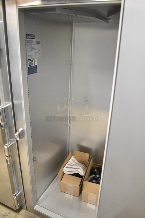BRAND NEW SCRATCH AND DENT! 2024 True STG1F-1S-HC Stainless Steel Commercial Single Door Reach In Cooler w/ Poly Coated Racks. 115 Volts, 1 Phase. Tested and Working! - Image 3 of 5
