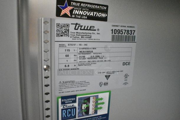 BRAND NEW SCRATCH AND DENT! 2024 True STG1F-1S-HC Stainless Steel Commercial Single Door Reach In Cooler w/ Poly Coated Racks. 115 Volts, 1 Phase. Tested and Working! - Image 5 of 5
