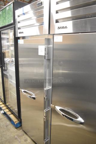 BRAND NEW SCRATCH AND DENT! 2024 True STG1F-1S-HC Stainless Steel Commercial Single Door Reach In Cooler w/ Poly Coated Racks. 115 Volts, 1 Phase. Tested and Working!