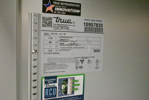 BRAND NEW SCRATCH AND DENT! 2024 True STG1F-1S-HC Stainless Steel Commercial Single Door Reach In Cooler w/ Poly Coated Racks. 115 Volts, 1 Phase. Tested and Working! - Image 5 of 5