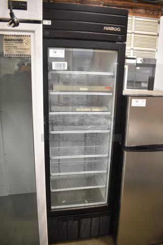 2019 Habco SE18 Metal Commercial Single Door Reach In Cooler Merchandiser w/ Poly Coated Racks. 115 Volts, 1 Phase. Tested and Working!
