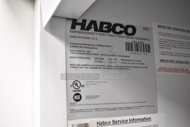 2019 Habco SE18 Metal Commercial Single Door Reach In Cooler Merchandiser w/ Poly Coated Racks. 115 Volts, 1 Phase. Tested and Working! - Image 4 of 4