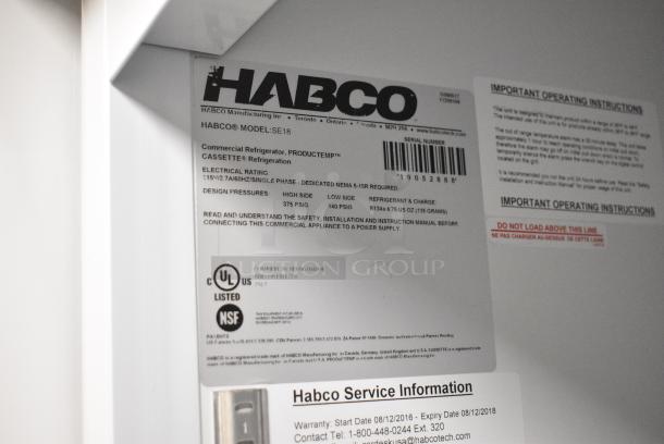 2019 Habco SE18 Metal Commercial Single Door Reach In Cooler Merchandiser w/ Poly Coated Racks. 115 Volts, 1 Phase. Tested and Working! - Image 4 of 5