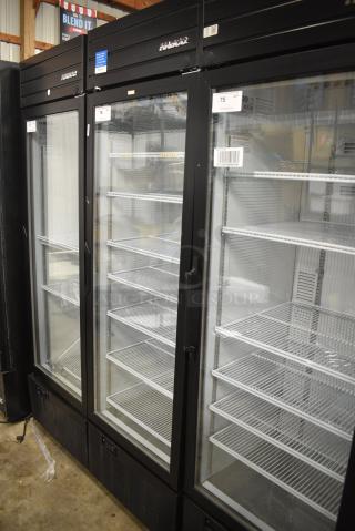 2019 Habco SE18 Metal Commercial Single Door Reach In Cooler Merchandiser w/ Poly Coated Racks. 115 Volts, 1 Phase. Tested and Working!