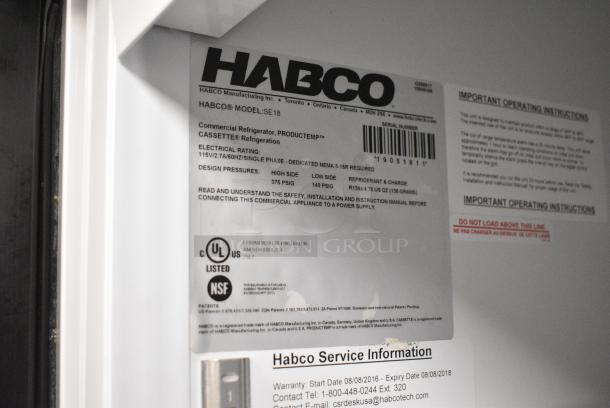 2019 Habco SE18 Metal Commercial Single Door Reach In Cooler Merchandiser w/ Poly Coated Racks. 115 Volts, 1 Phase. Tested and Working! - Image 4 of 4