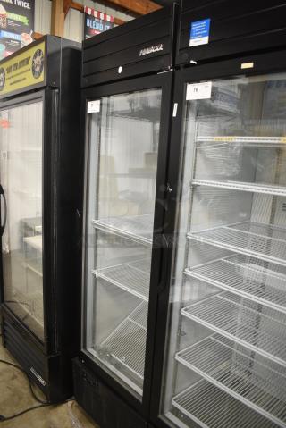 2019 Habco SE18 Metal Commercial Single Door Reach In Cooler Merchandiser w/ Poly Coated Racks. 115 Volts, 1 Phase. Tested and Working!