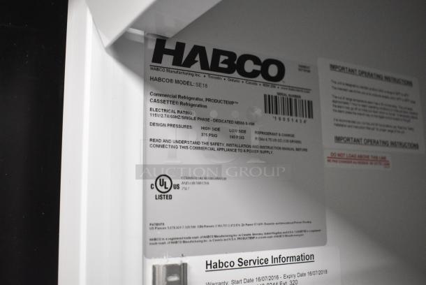 2019 Habco SE18 Metal Commercial Single Door Reach In Cooler Merchandiser w/ Poly Coated Racks. 115 Volts, 1 Phase. Tested and Working! - Image 6 of 6