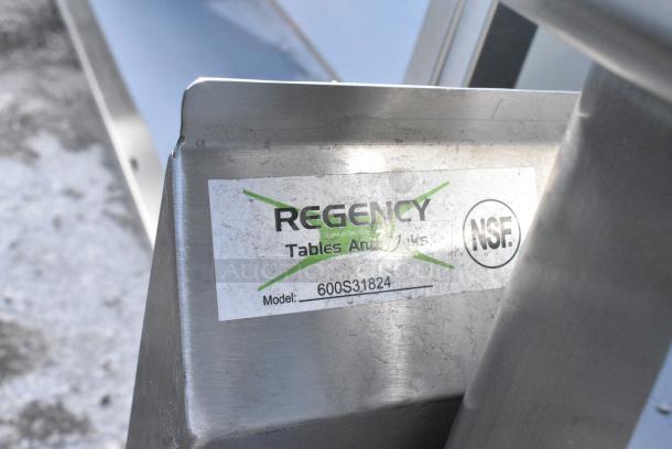 BRAND NEW SCRATCH AND DENT! Regency 600S31824 94" 16-Gauge Stainless Steel Three Compartment Commercial Sink with 2 Drainboards - 18" x 24" x 14" Bowls. No Legs. - Image 3 of 3