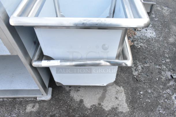 BRAND NEW SCRATCH AND DENT! Steelton 522CS11818N 23 1/2" 18-Gauge Stainless Steel One Compartment Commercial Sink without Drainboard - 18" x 18" x 12" Bowl. No Legs. - Image 2 of 5