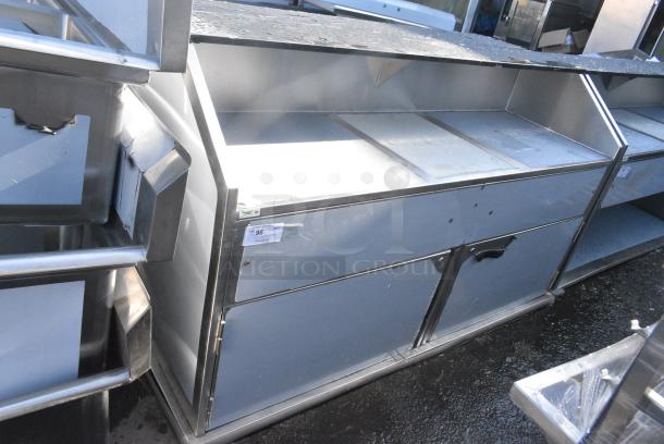 BRAND NEW SCRATCH AND DENT! Regency 600PB74S 74" Standard Stainless Steel Portable Bar with Two Removable Speed Rails, Ice Bin, and Removable Ice Bin Cover - Image 1 of 4