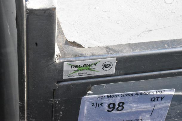 BRAND NEW SCRATCH AND DENT! Regency 600PB74S 74" Standard Stainless Steel Portable Bar with Two Removable Speed Rails, Ice Bin, and Removable Ice Bin Cover - Image 4 of 4