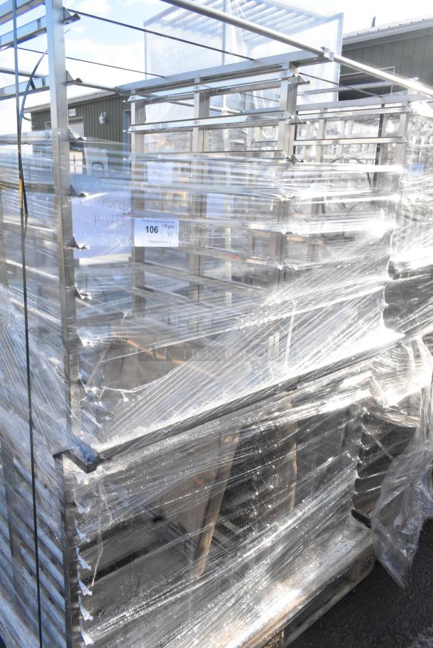 4 BRAND NEW! Stainless Steel Commercial Pan Rack. 4 Times Your Bid! - Image 1 of 3
