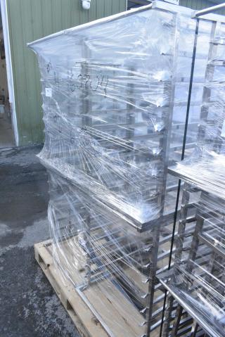 4 BRAND NEW! 60704 Stainless Steel Commercial Pan Rack. 4 Times Your Bid!