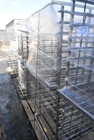 4 BRAND NEW! Stainless Steel Commercial Pan Rack. 4 Times Your Bid!