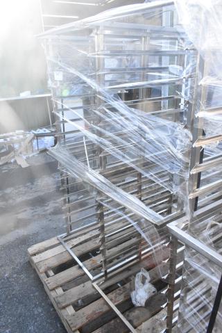 4 BRAND NEW! Stainless Steel Commercial Pan Rack. 4 Times Your Bid!