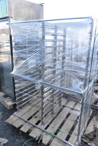 4 BRAND NEW! Stainless Steel Commercial Pan Rack. 4 Times Your Bid!