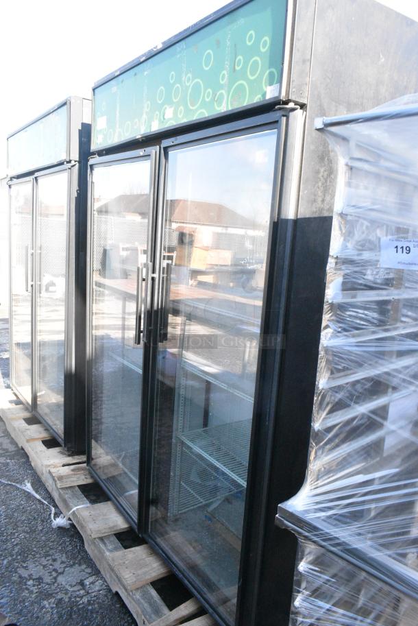 True GDM-52TM-RL-LD Metal Commercial 2 Door Reach In Cooler Merchandiser w/ Poly Coated Racks. 115 Volts, 1 Phase. - Image 1 of 5