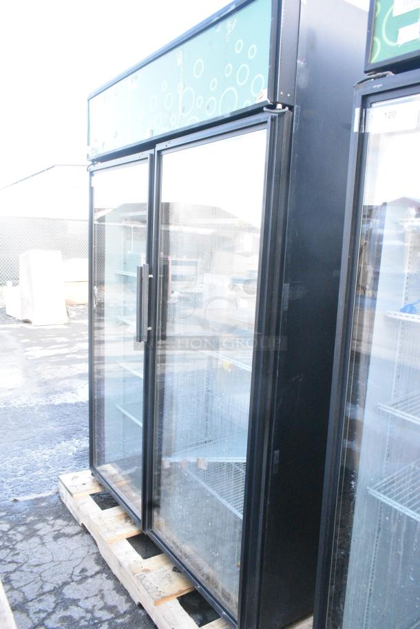 True GDM-52TM-RL-LD Metal Commercial 2 Door Reach In Cooler Merchandiser w/ Poly Coated Racks. 115 Volts, 1 Phase. - Image 2 of 5