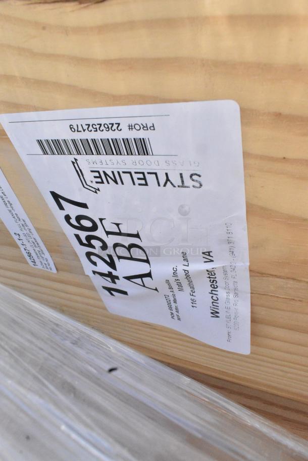 ALL ONE MONEY! Lot of 2 Pallets of BRAND NEW! Items Including 266C2472NA3L Styleline CL2472-NT Classic Plus 24" x 72" Walk-In Cooler Merchandiser Doors with Shelving - Anodized Satin Silver, Left Hinge - 3/Set - Image 3 of 7